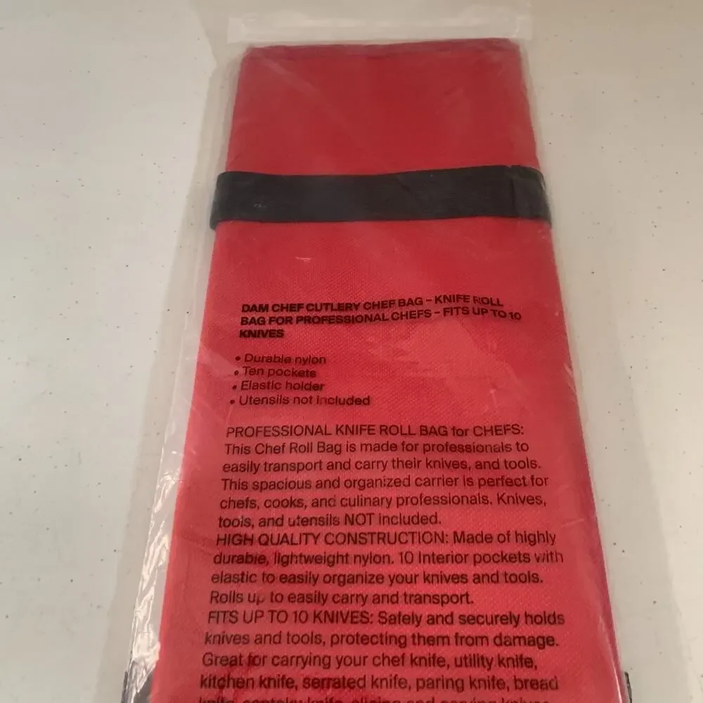 Dam Chef Knife Roll Bag For Professional Chefs Fits Up To 10 Knifes Brand New